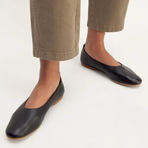 Everlane The Day Glove Black Leather Ballet Flat